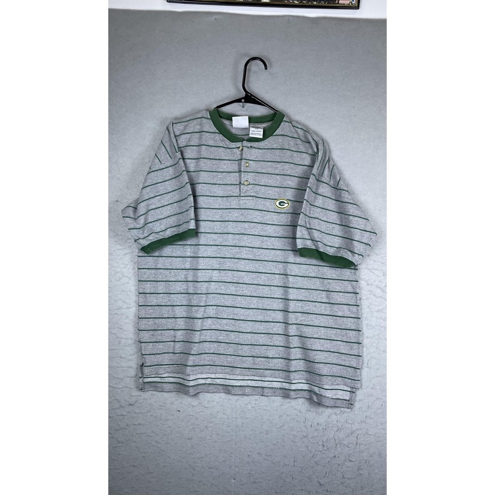 Vintage Green Bay Packers Shirt Mens Large Gray NFL Football The Edge 90s
